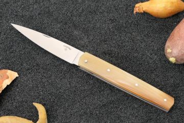 Couteau pliant Espadon 10,5cm lame 14c28 manche corne blonde