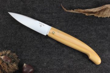 Couteau capucin traditionnel le Berger acier carbone xc75 manche buis