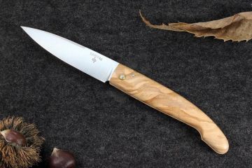 Couteau de berger des Pyrénées lame acier 12c27 manche olivier