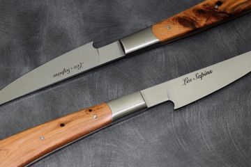 Couteaux personnalisés "l'As de table" restaurant Les Sapins