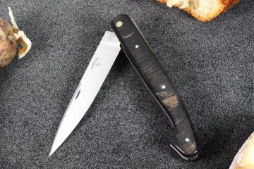 Couteau pliant artisanal Pyrène 13cm corne de buffle acier carbone XC75