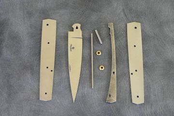 Kit de couteau pliant à cran forcé Espadon GM acier inox 14c28n