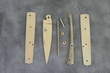 Kit de couteau pliant à cran forcé Espadon GM acier inox 14c28n