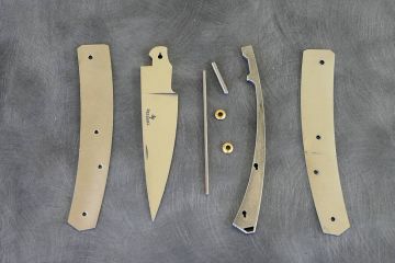Kit de couteau pliant à cran forcé Harpon acier inox 14c28n