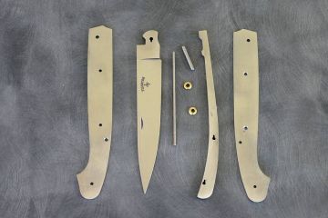 Kit de couteau pliant à cran forcé Pyrène GM acier inox 12c27