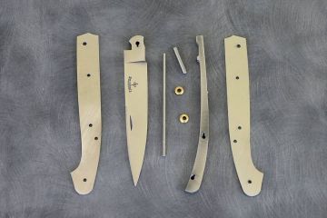Kit de couteau pliant à cran forcé Pyrène PM acier inox 12c27