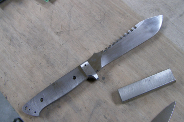 Rare, deuxième main machette couteau collection Bideau lame acier RWL34