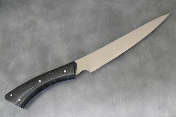 Couteau de cuisine filets hêtre stabilisé teinté acier inox 12c27
