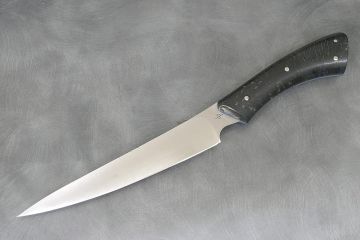 Couteau de cuisine filets hêtre stabilisé teinté acier inox 12c27