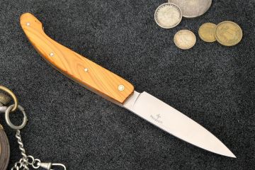 Couteau de poche artisanal Peyrecave acier inox 12c27 bois d\'if