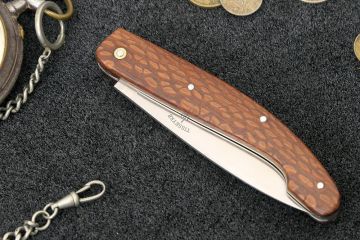 Couteau de poche artisanal Peyrecave acier inox 12c27 bois de ropala