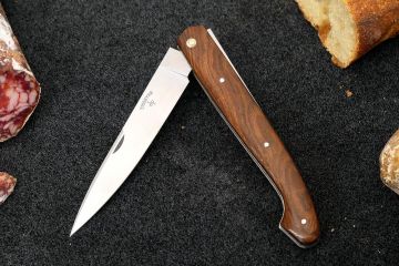 Couteau pliant artisanal Pyrène 13cm palissandre acier carbone XC75