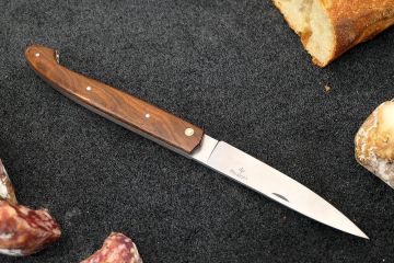 Couteau pliant artisanal Pyrène 13cm palissandre acier carbone XC75