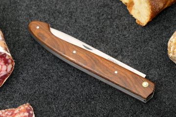 Couteau pliant artisanal Pyrène 13cm palissandre acier carbone XC75