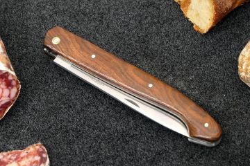 Couteau pliant artisanal Pyrène 13cm palissandre acier carbone XC75