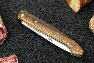 Couteau pliant artisanal Pyrène 13cm bocote acier carbone XC75