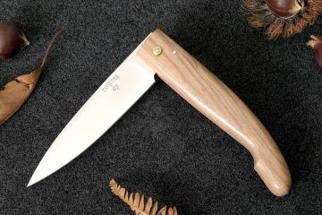 Couteau de berger des Pyrénées lame acier 12c27 manche noyer