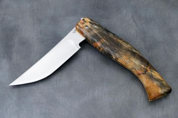 Couteau pliant cran d\'arrêt Tisseyre fourche de marronnier stabilisée RWL34