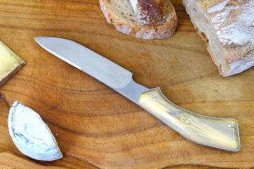 Couteau de table champêtre acier mox27co racine de buis