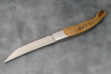 Couteau pliant Baroudeur 14cm ivoire de mammouth acier inox RWL34