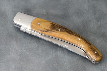 Couteau pliant Baroudeur 14cm ivoire de mammouth acier inox RWL34