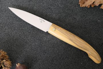 Couteau de Berger des Pyrénées lame acier 12c27 manche racine de buis