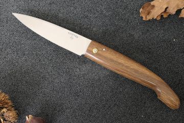 Couteau capucin traditionnel Berger acier carbone manche vieux chêne de ratelier